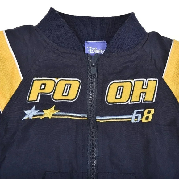 Disney Winnie The Pooh Soccer Varsity Baby Jacket Coat Blue Yellow 18M - Picture 2 of 7